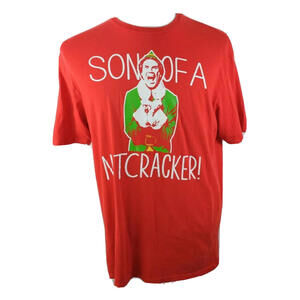 ELF Brand Mens Womens Cotton SS Crew Neck Red T Shirt XL Son of a Nutcracker